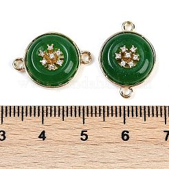 Maillons plats ronds en jade blanc naturel teinté&nbsp;G-I375-08G-06