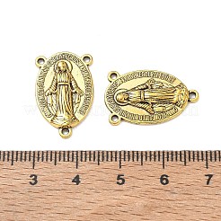 Collegamenti dei componenti del lampadario in lega di stile tibetano scolpito ovale santo vergine maria&nbsp;TIBEP-LF0961YKG-AG-LF