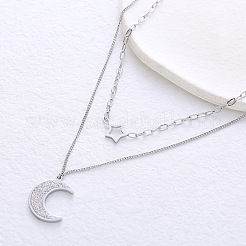 Halskette mit Mondanhänger aus Sterlingsilber&nbsp;MW8125-1
