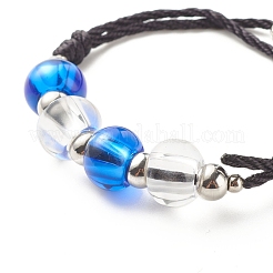 Armband aus runden Glasperlen mit einer Meeresschildkröte aus Legierung&nbsp;BJEW-JB07847
