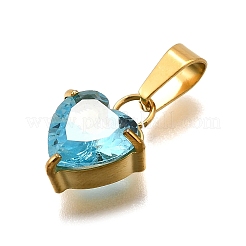 Anhänger aus 304 Edelstahl mit Mikropflaster und Zirkonia&nbsp;STAS-B086-13G-03