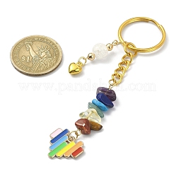 Porte-clés pendentif en alliage d'émail de couleur arc-en-ciel&nbsp;KEYC-JKC00546
