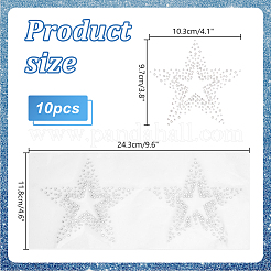 Glas Hotfix Strass&nbsp;LS-DIY-WH0504-203