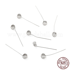 Rhodinierte 925 Ösennadeln aus Sterlingsilber&nbsp;STER-Z001-113P