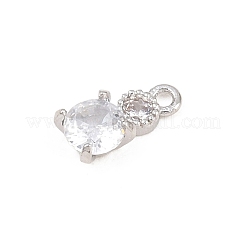 Messing micro pave klare zirkonia anhänger&nbsp;KK-D225-01P