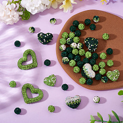 58 Stück handgefertigte Polymer Clay Strassperlen-Sets&nbsp;CLAY-BT0001-06