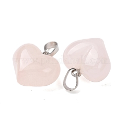 Pendentifs de quartz rose naturel&nbsp;G-B188-04P-04