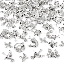 54 pz 6 stili ciondoli di strass in lega&nbsp;FIND-TA0010-65P