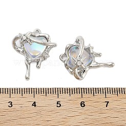 Anhänger aus Glas mit Gestellbeschichtung aus Legierung&nbsp;FIND-Z054-03P