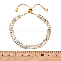 Bracelets de tennis en acier inoxydable 304 avec zircone cubique transparente&nbsp;BJEW-G754-03G-01