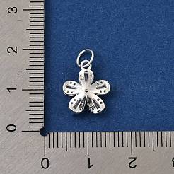 925 ciondolo a forma di fiore in argento sterling con zirconi cubici trasparenti&nbsp;STER-K184-01S