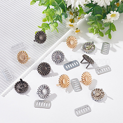 12 Satz Schnallenclips aus Legierung in 3 Farben&nbsp;FIND-WR0006-06