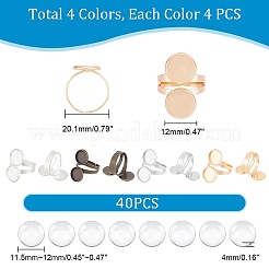 DIY-Set zur Herstellung von Fingerringen mit doppelter Kuppel&nbsp;DIY-UN0004-25B