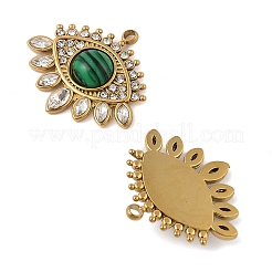Pendenti con occhio di malachite sintetica&nbsp;STAS-P380-24G-02