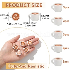 15 pz 5 stili di pendenti per bevande in resina opaca&nbsp;FIND-YW0007-46