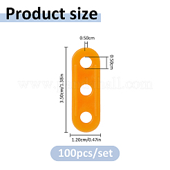 100 tensor de cuerda de plástico para tienda de campaña con tres agujeros&nbsp;FIND-FH0018-28A