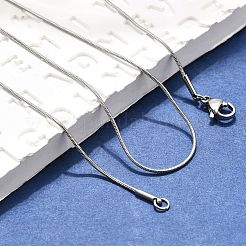 Colliers tendance en acier inoxydable 304 résistants au ternissement pour hommes avec chaîne serpent&nbsp;NJEW-M065-A-01