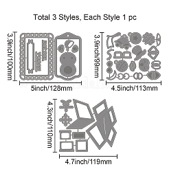 Boîte d'animaux de noël Matrice de découpe de découpe en acier au carbone pochoirs&nbsp;DIY-WH0309-1226