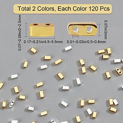 240 Stück 2 Farben Metallicfarben Glas Saatperlen Perlen&nbsp;SEED-CN0001-11
