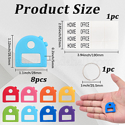 1 ensemble de porte-clés en silicone&nbsp;AJEW-SP0004-21