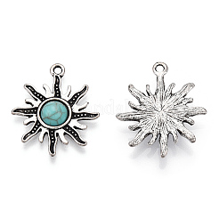 Pendentifs de turquoise synthétique&nbsp;PALLOY-TAC0044-53AS