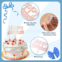 3 pieza de 3 estilos de adornos acrílicos para tartas&nbsp;FIND-TA0010-38A