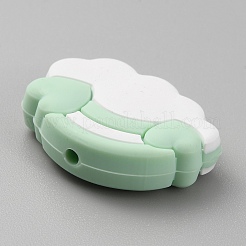 Perline in silicone ecologico per uso alimentare nuvola e arcobaleno&nbsp;SIL-WH0014-33G