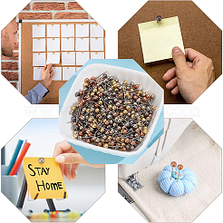 1 jeu de 201 épingles à tête sphérique en acier inoxydable&nbsp;DIY-SP0007-91M