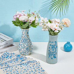 12 Blatt 12 Stile Papier-Keramik-Aufkleber&nbsp;DIY-BC0015-03