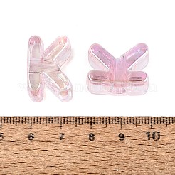 Cuentas europeas de acrílico transparente chapado en uv&nbsp;OACR-M027-02K-01