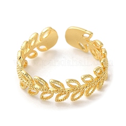 Anello da donna aperto in ottone placcato a cremagliera&nbsp;RJEW-S413-05G