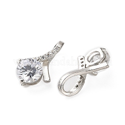 Pendentifs en laiton zircon cubique transparent&nbsp;KK-Z105-02P