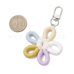 Poliestere decorazioni ciondolo fiore&nbsp;HJEW-JM03961-02