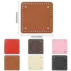2 fond de sac carré en imitation cuir PU&nbsp;DIY-FS0010-61E