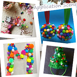 400 pz palline di pompon fatte a mano per bambole fai da te&nbsp;FABR-SC0001-01A-02