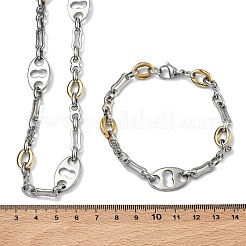 201 Halsketten und Armbänder aus Edelstahl&nbsp;SJEW-G087-01GP