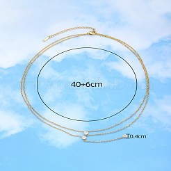 Doppellagige Y-förmige Anhängerkette aus Edelstahl 304&nbsp;STAS-OY009-43G
