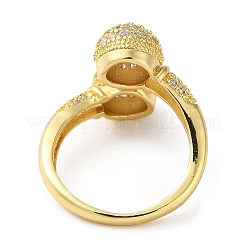 Offene Manschettenringe aus Messing mit Zirkonia-Beschichtung&nbsp;RJEW-K249-15G