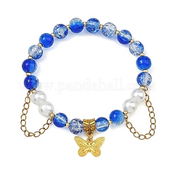 Braccialetti di fascino della farfalla della lega&nbsp;BJEW-JB14139-02