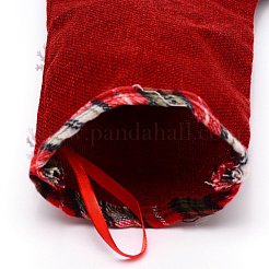 Panno di babbo natale appeso calza di natale&nbsp;HJEW-SZC0004-17