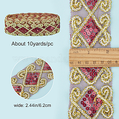 Rubans de polycoton à broder de style ethnique&nbsp;OCOR-WH0066-34E