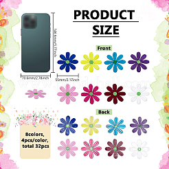 32 Stück 8-Farben-Polyester-Aufnäher/Aufnäher&nbsp;PATC-FG0002-96