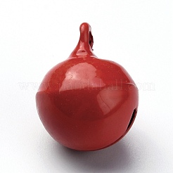 Pendentifs cloche en laiton peints à la cuisson&nbsp;KK-WH0044-35I
