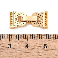 Messing Micro Pave klare Zirkonia Falte über Verschlüsse&nbsp;KK-P291-16G