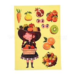 6 Stück Thanksgiving Day Cartoon-Papier selbstklebende Bildaufkleber&nbsp;STIC-C010-30