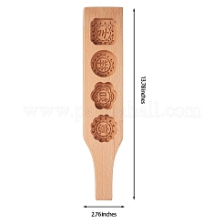 Flache runde & quadratische & florale Mondkuchenformen aus Holz&nbsp;BAKE-SZ0001-02