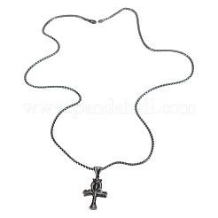 Ankh-Kreuz mit Auge des Ra 304 Edelstahl-Anhänger-Halsketten für Männer&nbsp;FS-WG3C167-01