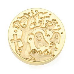 Cabezas de sello de latón con sello de cera de la serie Halloween&nbsp;AJEW-M039-01P