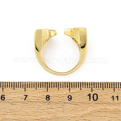 Bagues de manchette réglables en laiton avec micro pavé de zircones cubiques pour femmes&nbsp;RJEW-U053-02G