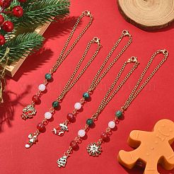 Décorations de pendentif en alliage d'émail de noël&nbsp;HJEW-JM01153